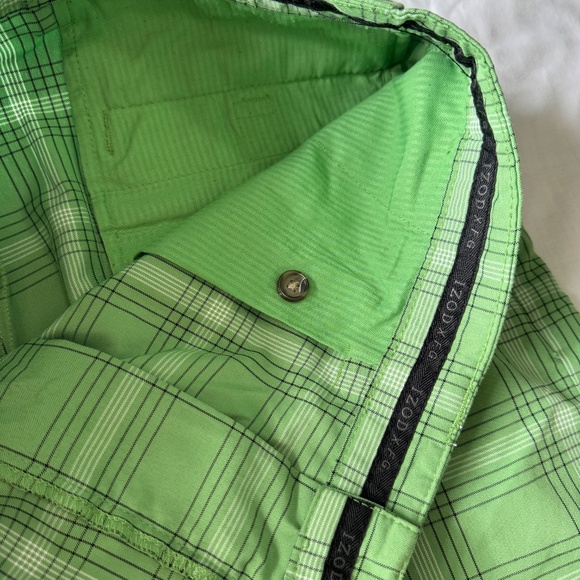 Izod Performx‎ Men's Chino Performance Plaid Golf Shorts Green 36 Outdoor FXG - Picture 8 of 14